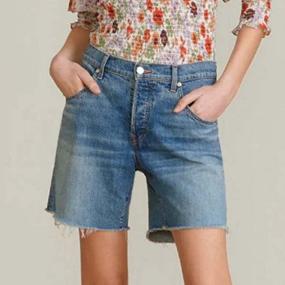 NWT! Veronica Beard‎ Jeans Shiloh Relaxed Mid-Length Denim Cutoff Short  32/14 - Picture 6 of 6